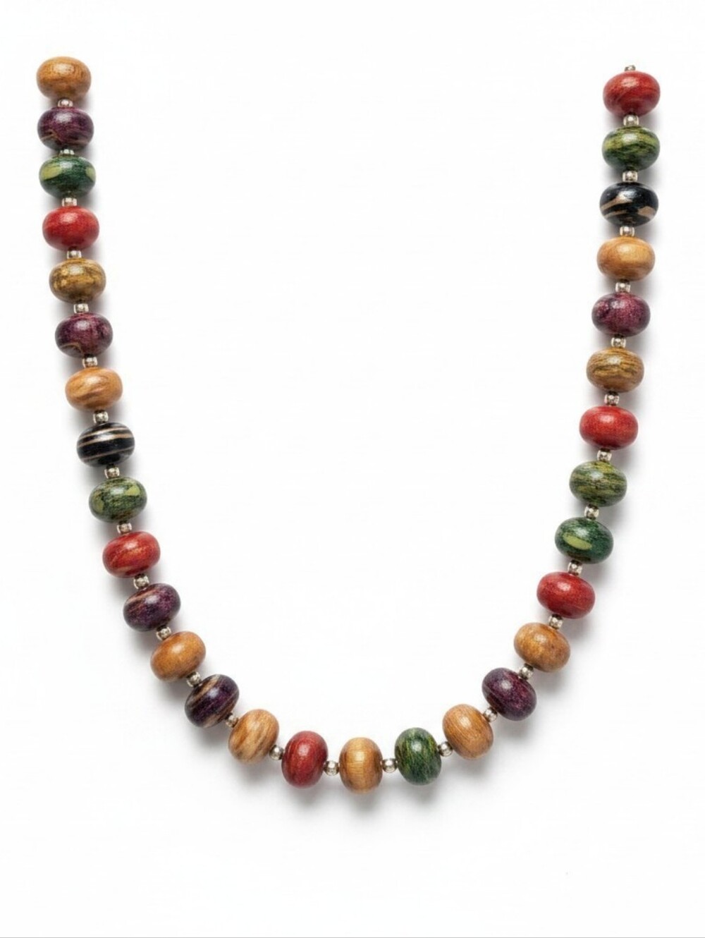 NWOT Multicolor Beaded Necklace 13"-14" Drop Boho Beaded Statement Jewelry